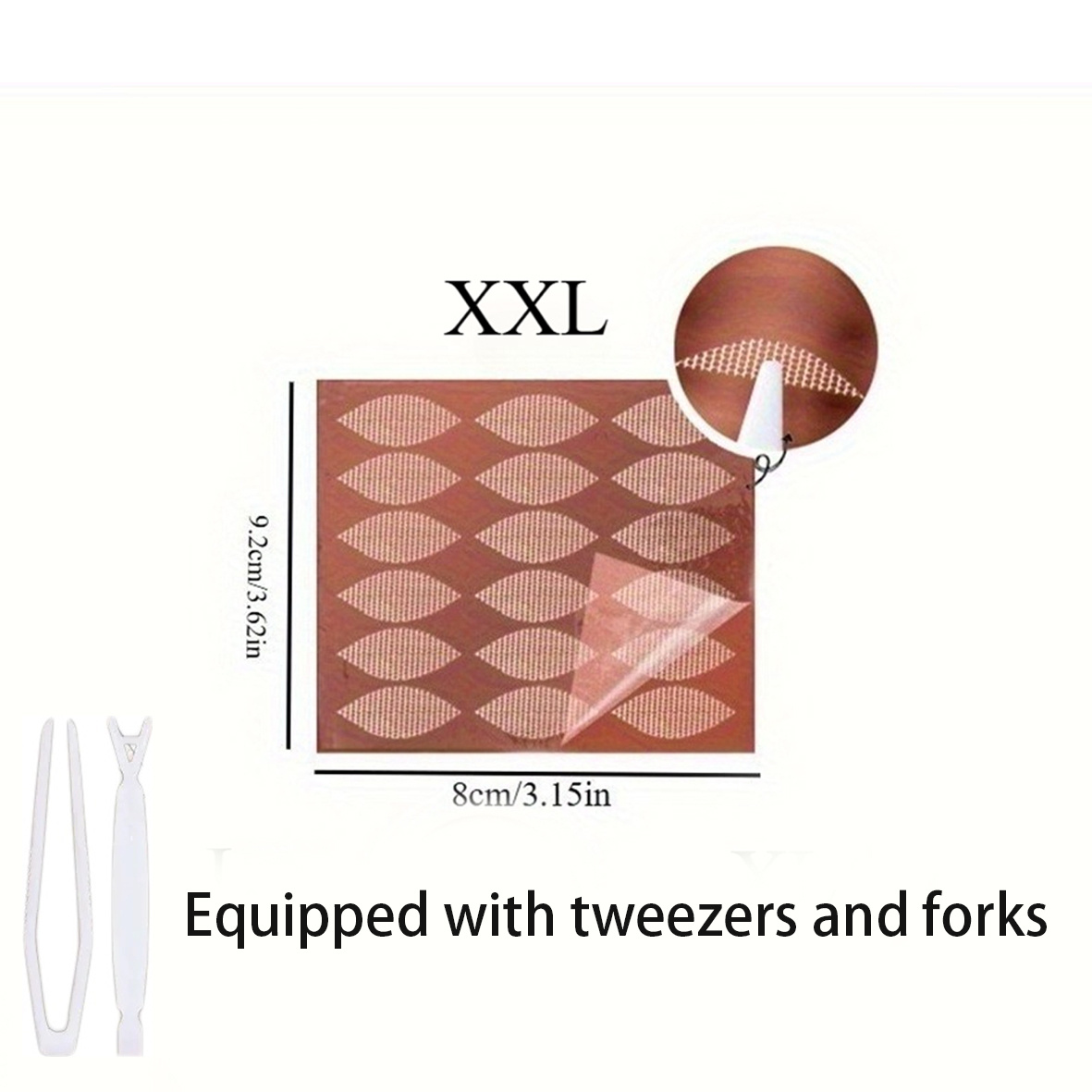 1pc Large European Style Double Eyelid Patches Suitable For Home - Invisible Traceless Adhesive With Lace & Water Spray Application, For Eyelid Relaxation, Suitable For Students, Temporary