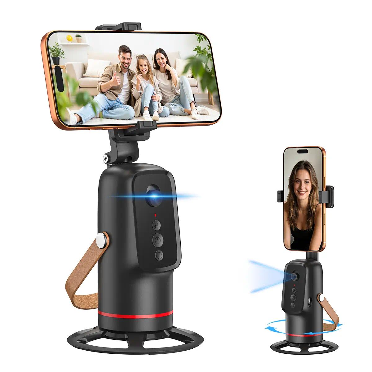 TEMU Tracking Tripod, With Functon, 360ยฐ Rotation Face Camera Mount Smart Shooting Phone Tracking Holder For Live Vlog Streaming Video, Additions