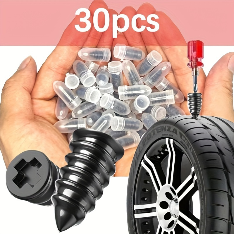 

30pcs Tire Repair Rubber Nails - , & Waterproof For Cars, Motorcycles, Trucks & Bikes, Tire Repair Kit