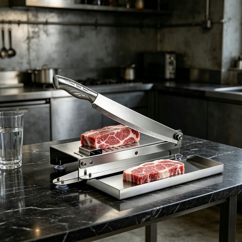Expanded Cutting Platform Promotes Smooth Feeding Progress, Fine Adjustment Gears Realize Diversified Slicing Demands. Manual Meat Cutter Serves Group Events And Catering Shops to Process Bulk Meat And Daily Farm Produce &Meat Cleaver