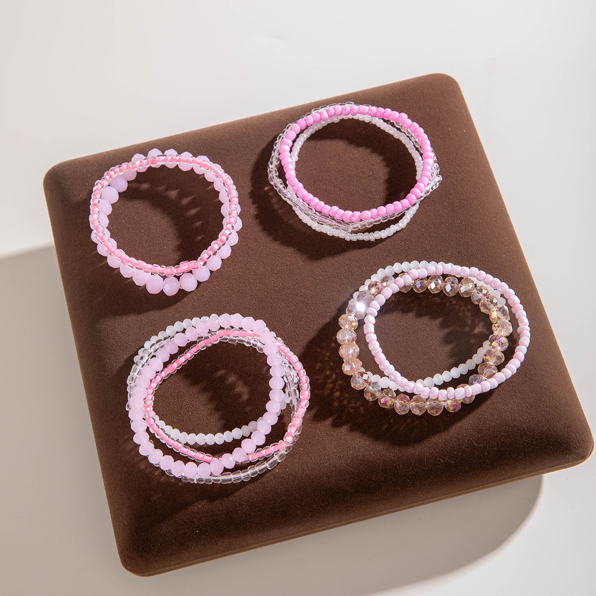 Boho Rice Beads Bracelet Set with Starfish Shell Charms