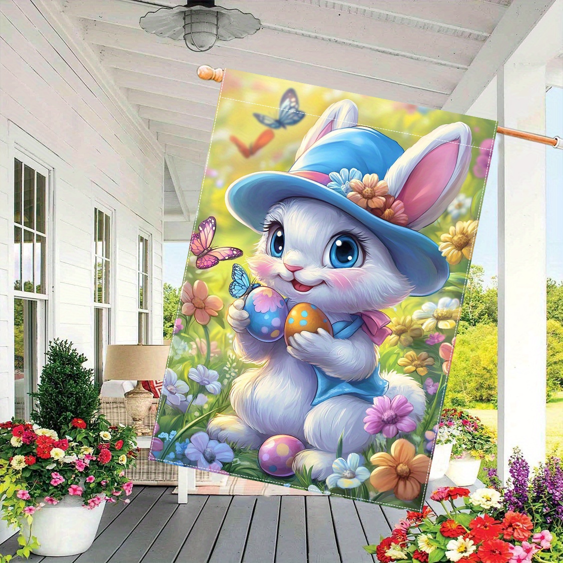 

1pc, Easter Hat & , 28x40 Double- Polyester , Decoration,