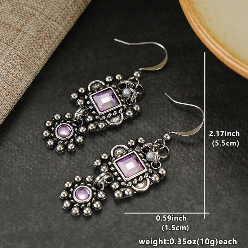 Bohemian Ethnic Style Geometric Draped Earrings
