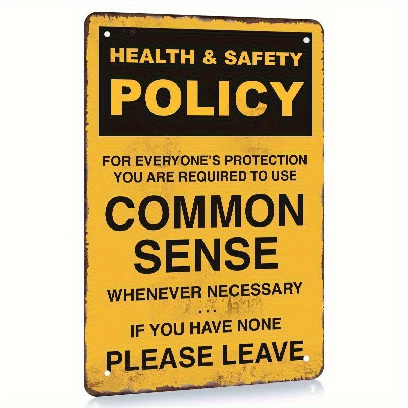 TEMU [metal Sign] Room Decor - 1pc Metal Sign - Health Safety Sign - Suitable For Police Offices, Bars, , Garages - Interesting Iron Brand Metal Art