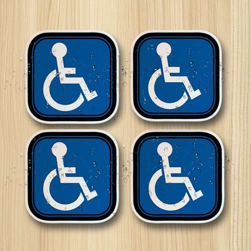 Funny Wheelchair Handicap Die-Cut Vinyl Decal Sticker – For Car, Truck, SUV Window