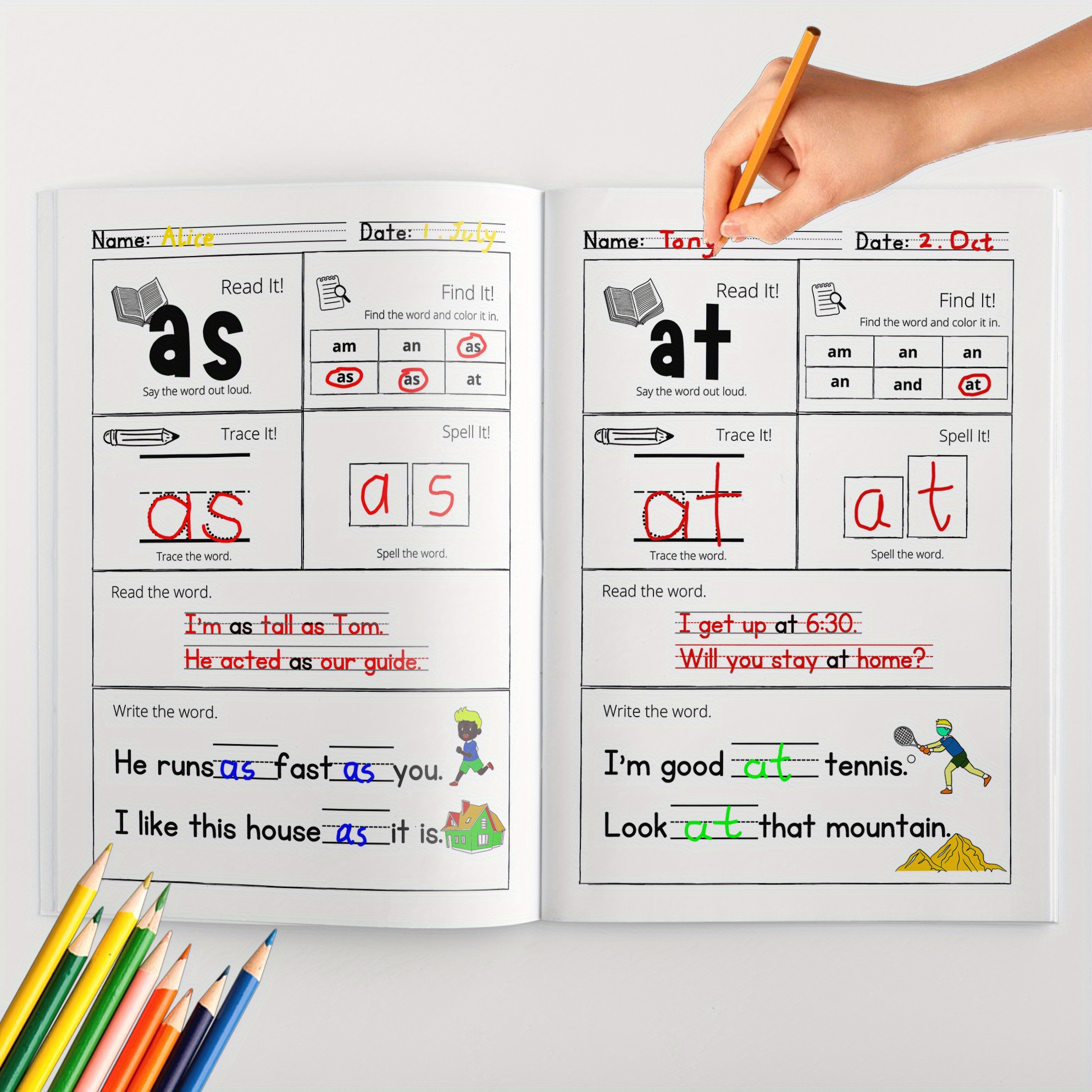 Alphabet Word Coloring Fun: A Creative Workbook for Kids to Learn ABCs, Practice Words, and Enjoy Coloring