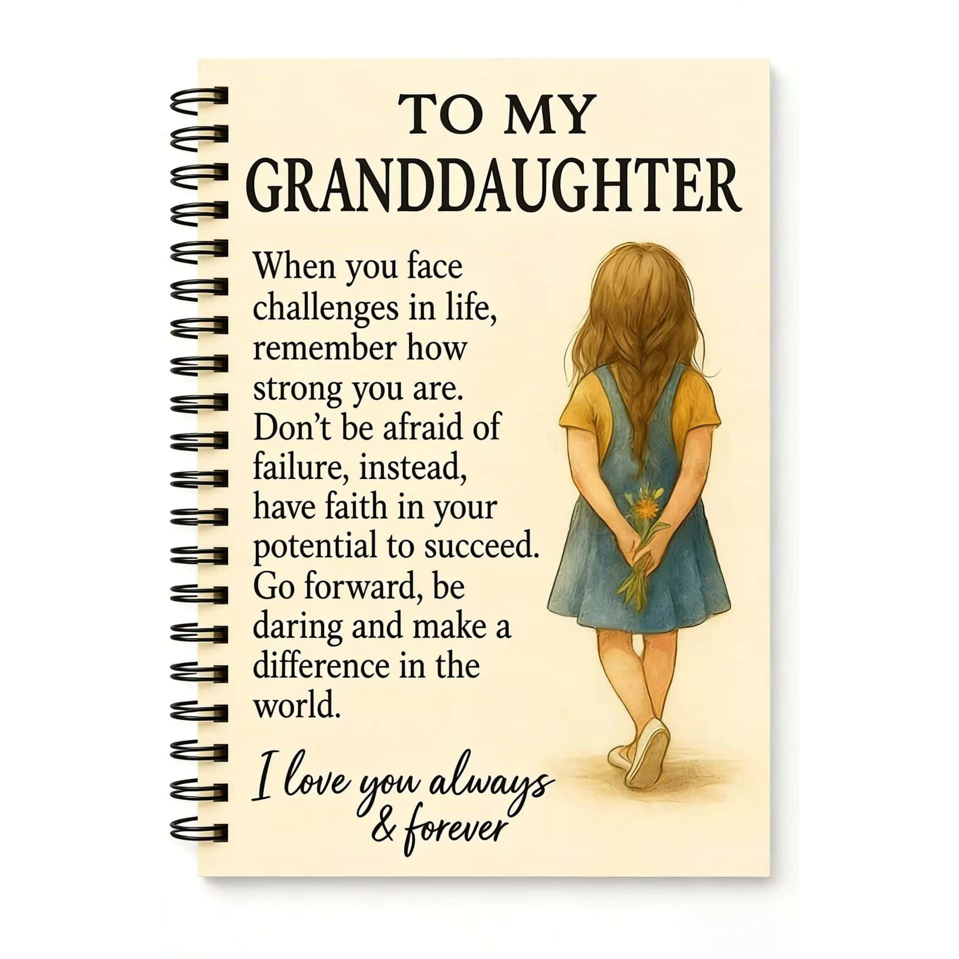 TEMU Journal & Petite-fille - Livre de Lettres à -Fille avec Affirmations de Confiance, Journal Souvenir Émouvant Adapté pour Anniversaires, Remises