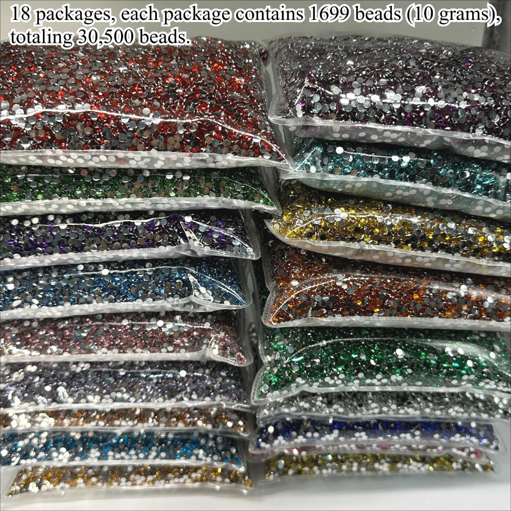 TEMU 30500 pezzi, paillettes diamantate 5D lucide, punte per trapano piatto in resina, utilizzate per nail art, paillettes per diamond painting,