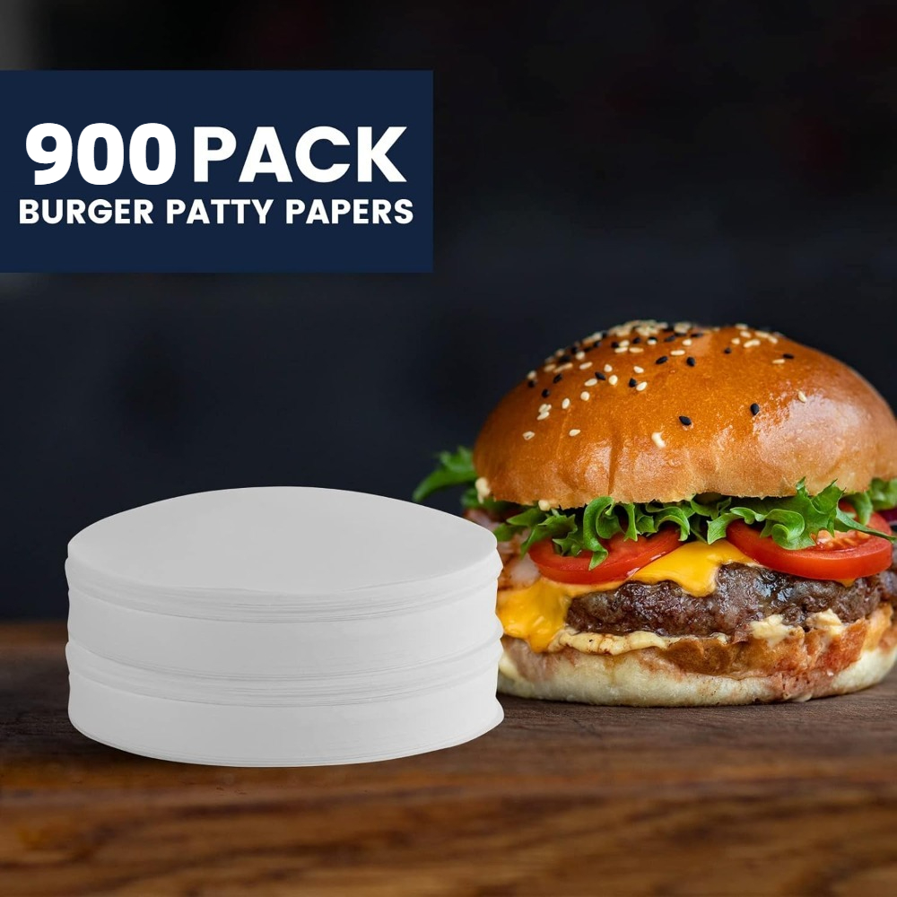 900 Non-Stick Hamburger Papers for Grilling and Baking