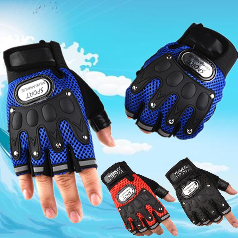 1 pair cycling gloves half finger men spring summer autumn breathable outdoor sports bicycle motorcycle fitness student gloves