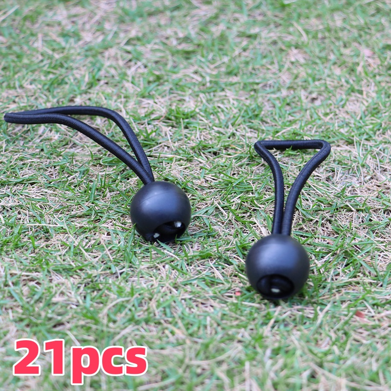 TEMU 21 piezas de cuerda de elasticidad para tiendas de campaña de exterior, con de plástico, cordón elástico con para equipaje de