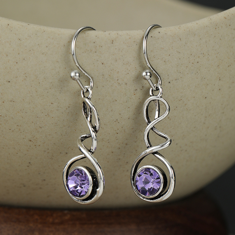Ladies' Vintage Twisted Thread Wrapped Ear Hook Earrings