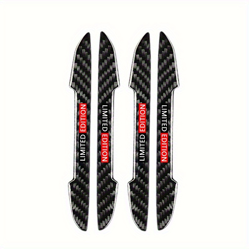 4 Edition Car Door Edge Anti-collision Strips With Red Accents, Durable Rubber Material Enhances Vehicle Safety