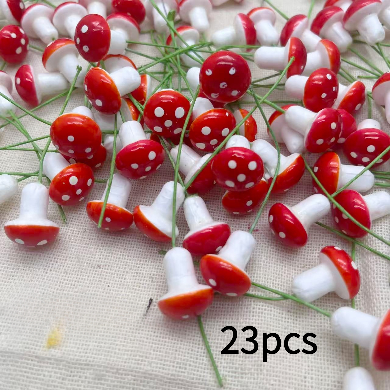 Image of 23/47pcs Mini Mushroom Ornaments - Creative Garden Additions, For Outdoor Decoration And Mother's Day Gift, Mushroom Decorations