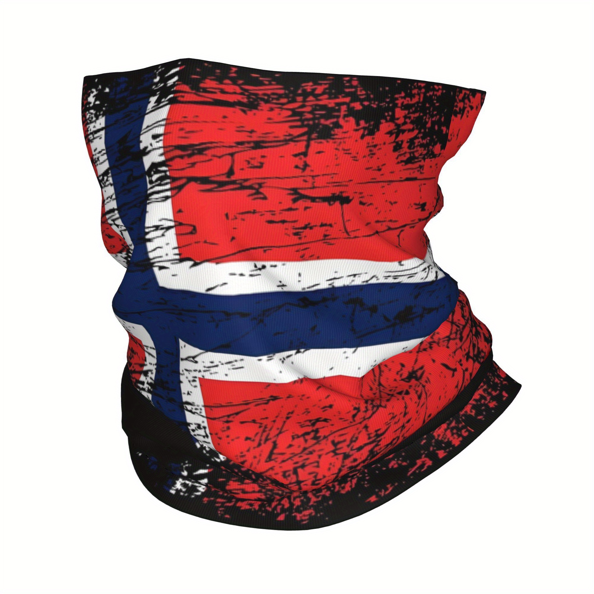 Norway Flag Flag Wrap Scarf Balaclava Cycling Unisex Adult Breathable