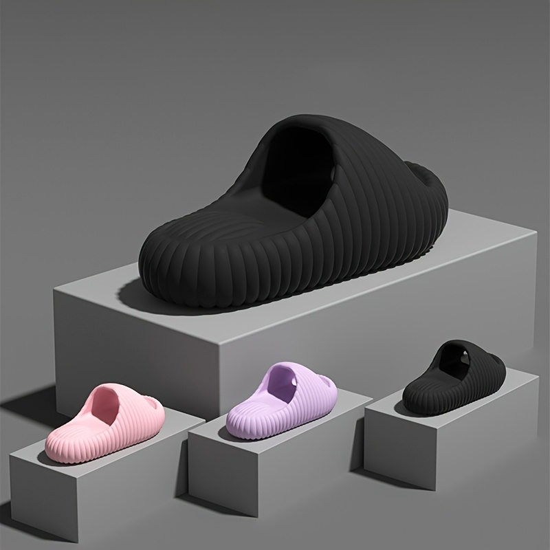 womens lightweight quick dry slip on slippers soft cushioned insoles non slip pu sole cushioning arch support for   beach bathroom poolside couples matching footwear easy clean slipper shoes beach sandals     material supportive insoles home lounging Product details 10