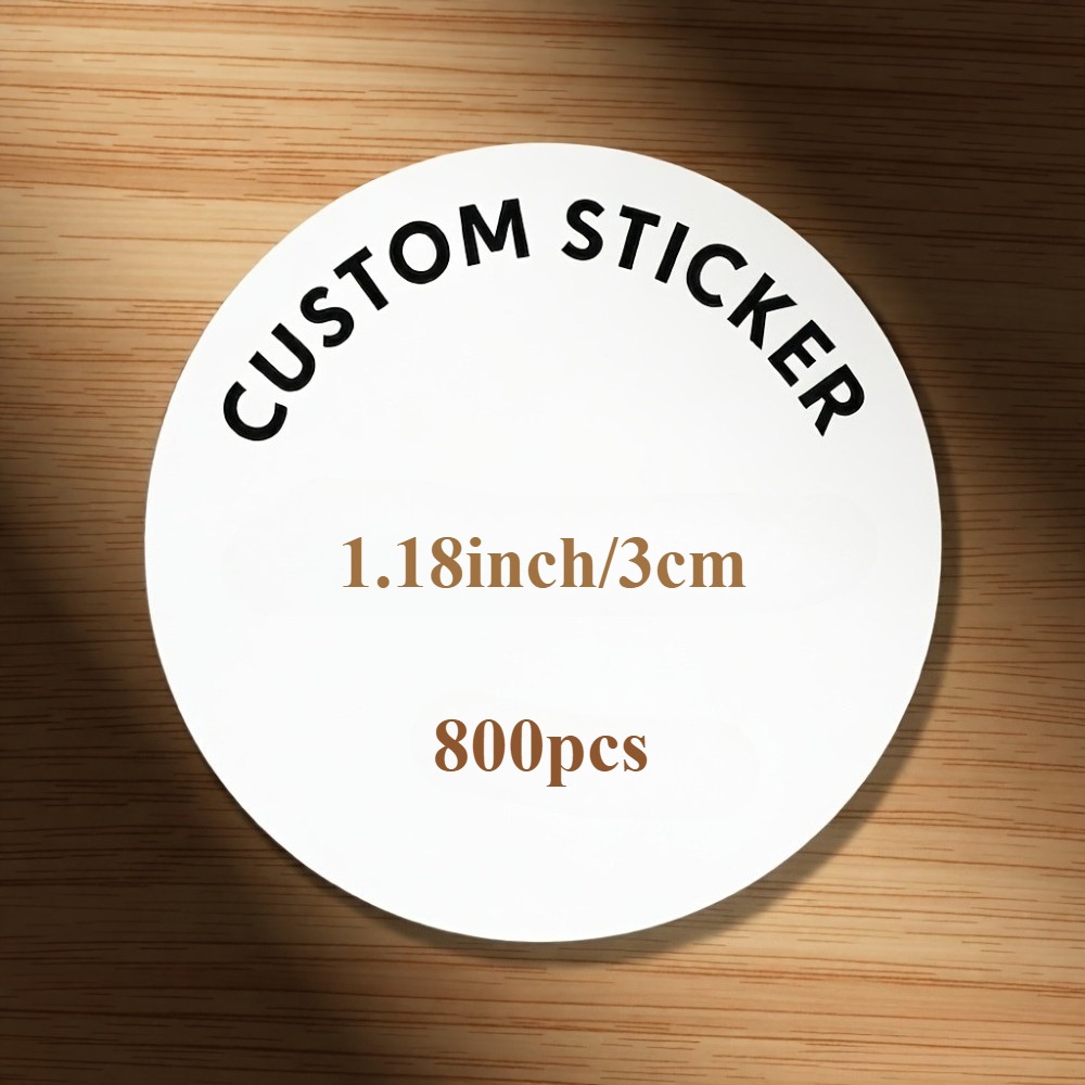 TEMU 30/300/800pcs 3/4/5/6/7/8cm Custom Personalized Stickers, Custom Label Stickers. Suitable For Various Occasions, Supports Custom Photos, Images,