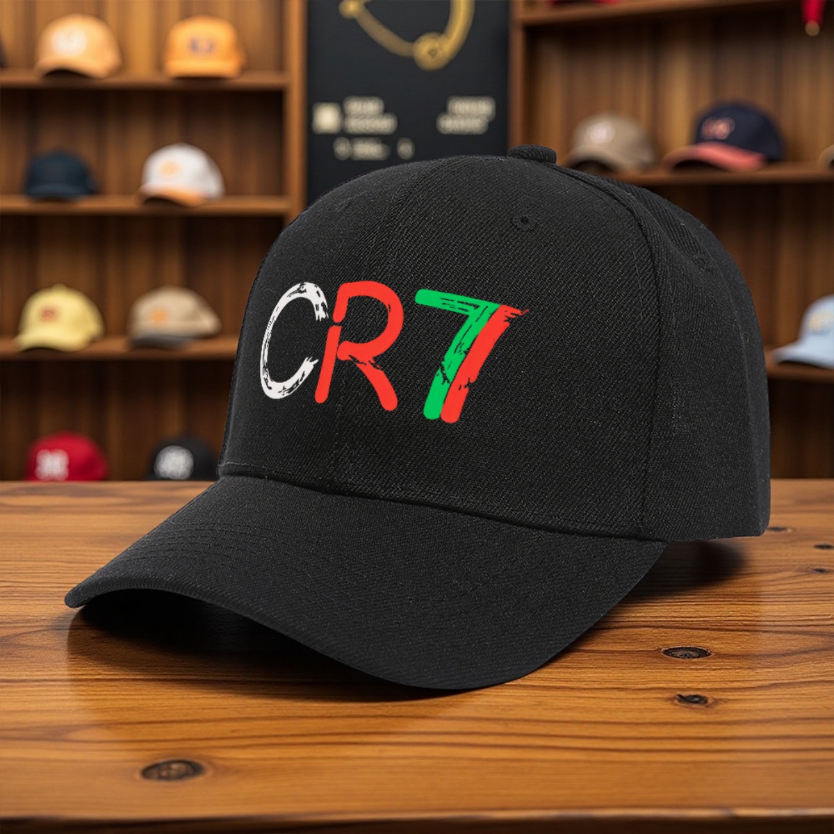 1pc CR7     Soccer Hat - Official CR7 Football Jersey Design, Lightweight Trucker Cap with Snapback Closure,     Fan Gift for Men, Women, Boys, Girls - Birthday, Christmas, Sports Events -   in Black, Red, Green, White, Brown, Navy, Gray, Orange, Blue, Pink, Yellow, Beige, Purple, - Official CR7 Look
