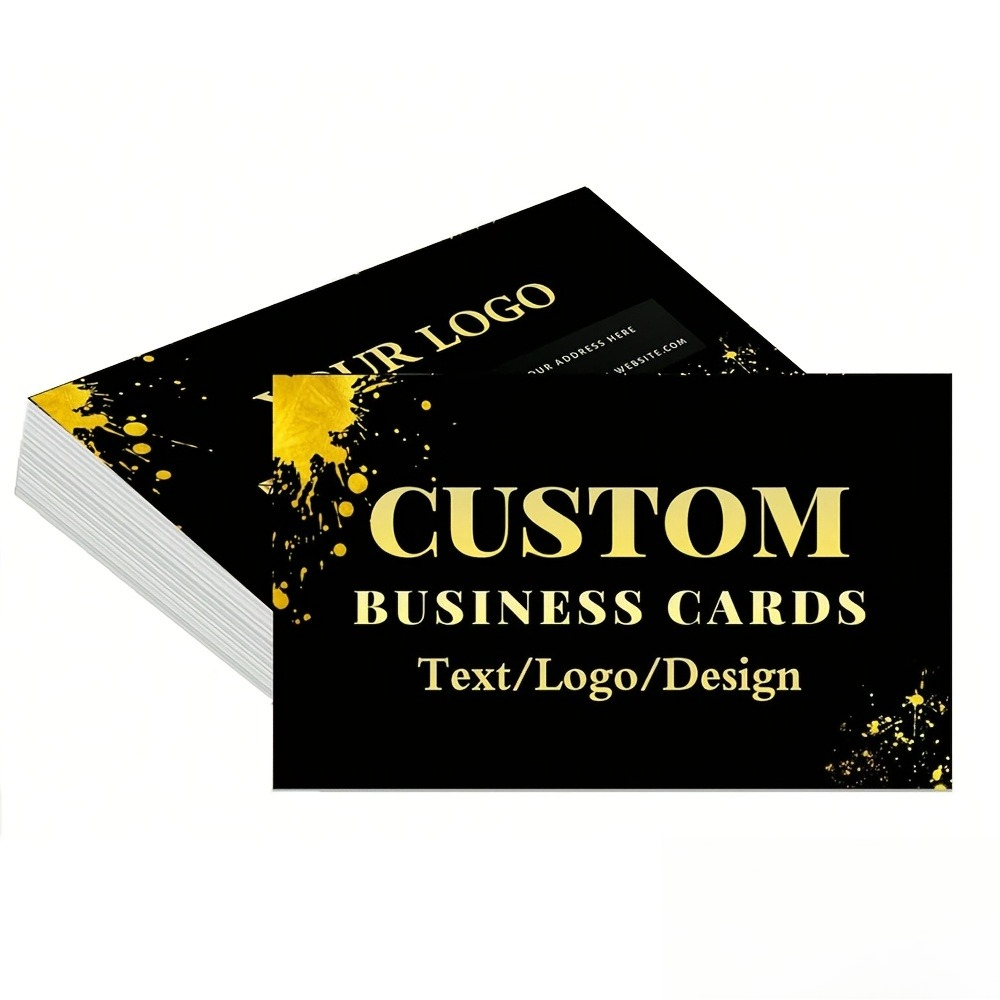 TEMU Personalized Custom Business Cards With Double-sided Printing, Minimalist Style Diy , Desk Decor, Thank You And Invitation Cards, Gifts For