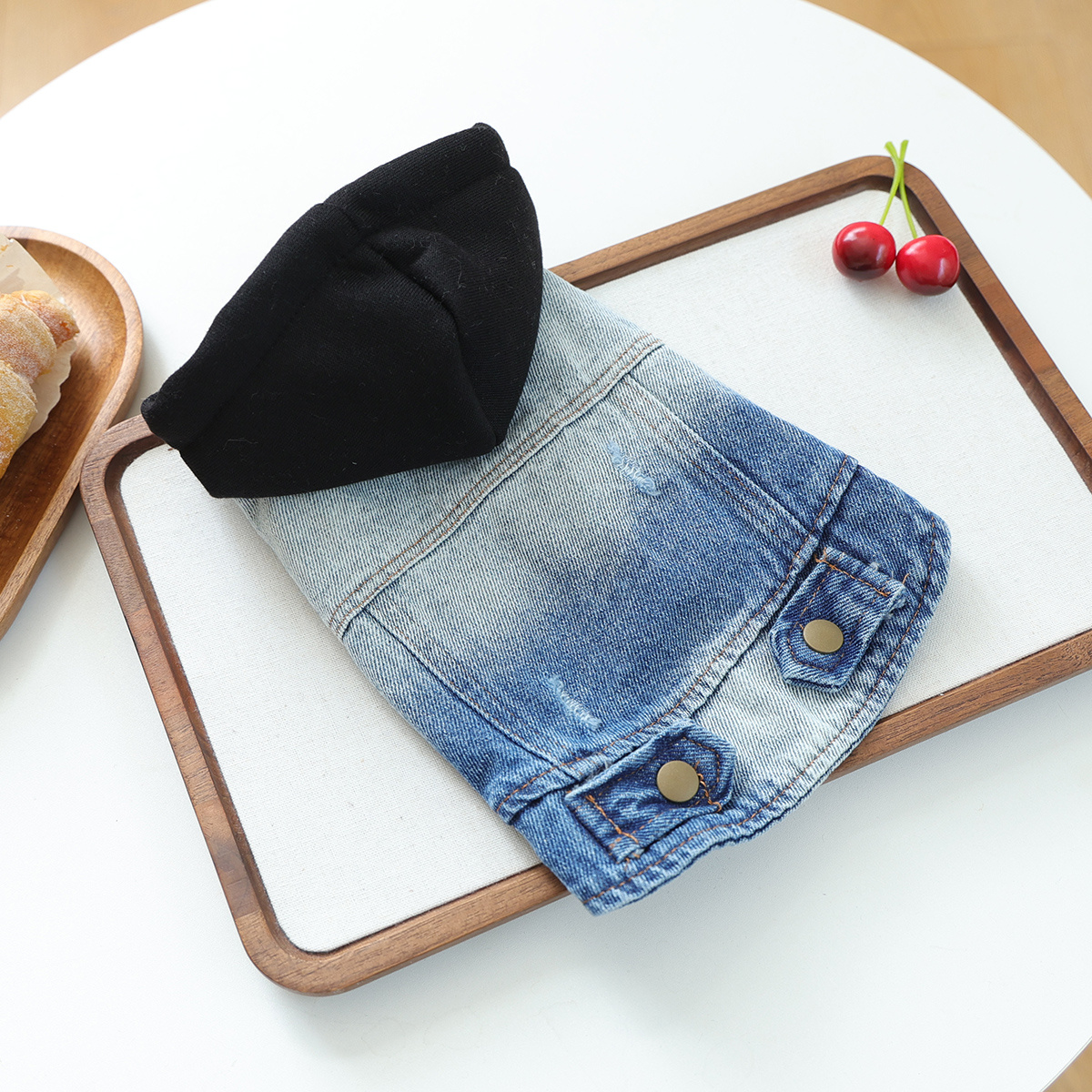 TEMU Pet Clothing Small Dog Puppy Retro Black Hat Pet Clothing Universal Retro Coat Small Outfit Clothes