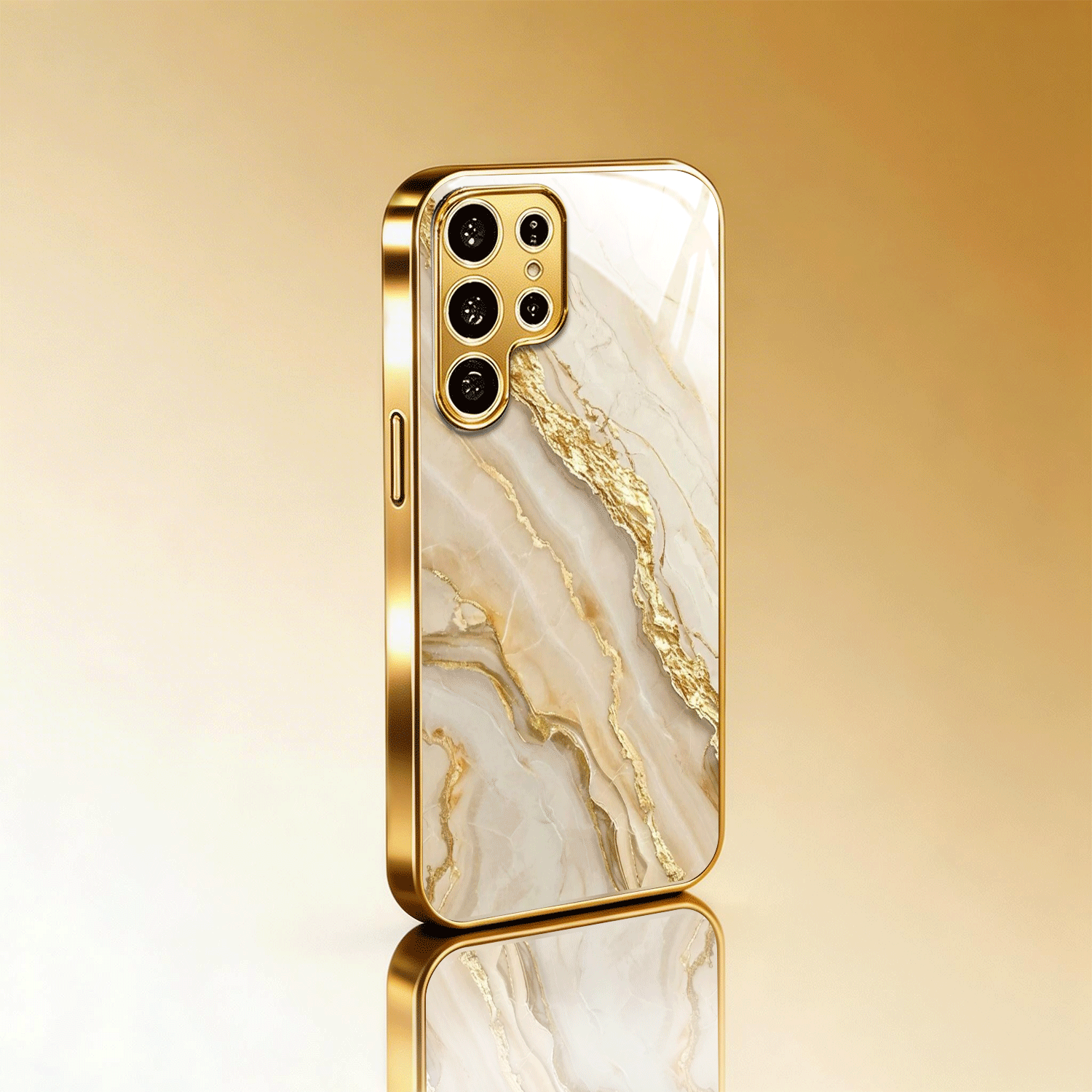TEMU Phone Case: 2d Platinum Texture Design Electroplated Gold Phone Case, Suitable For Galaxy A51/a52/a53 5g/a54/a56/a71/a72/a73/note 10/note 20