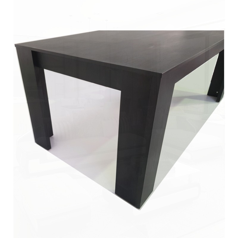 Stylish 8-Seater Dining Table for Family Gatherings - 190Cm Black Woodgrain End Perfect for Modern Homes And Entertaining Guests
