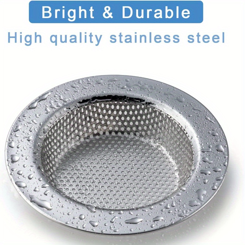 Stainless Steel Hair Catcher Strainer For Bathtub & Sink Drains - Easy Clean Bathroom Drain Cover 11 thumbnail image
