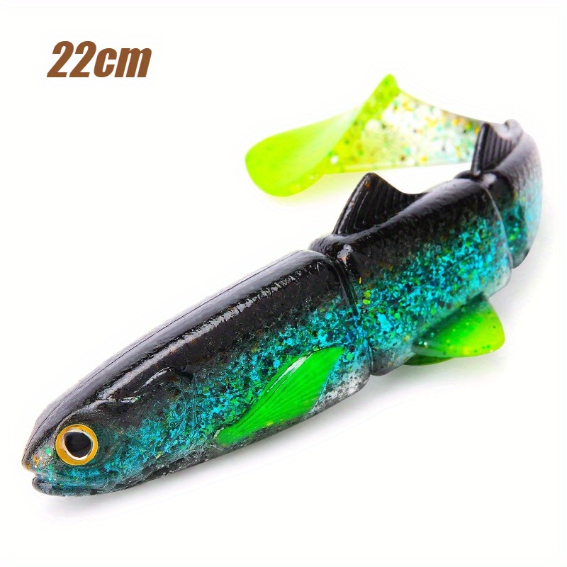 Image of 1pc Bionic Soft Bait T-tail Three-section Swinging Fish 16cm/22cm Lure For Pike Sea Fishing Bait Boat Fishing Beach Fishing Long-distance Slow Sinking