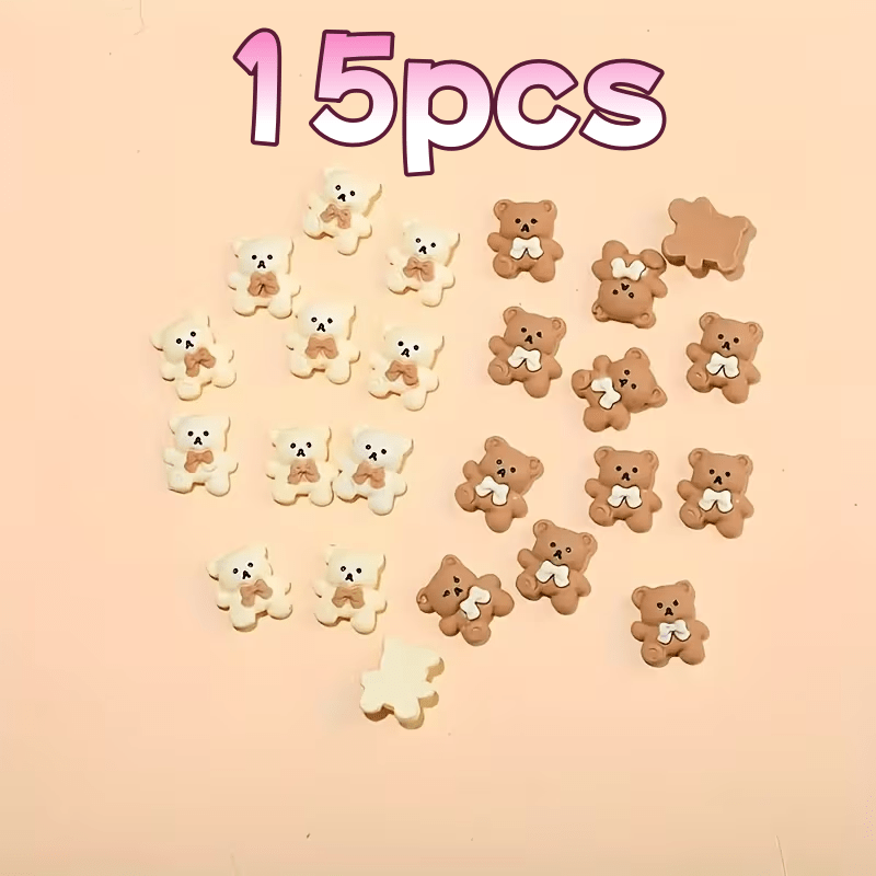 TEMU 15pcs Nouveaux en peluche en résine tendance de haute qualité, en peluche et , Adaptés à la découpe et à la décoration, Coques de téléphone,