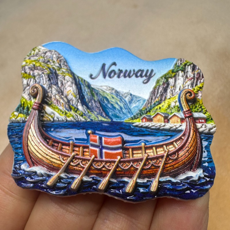 TEMU 1pc Snowy Fjord 3d Resin Fridge Magnet, Suitable For Office, Message Board, Cabinet And Other Magnetic Surfaces, Ideal For Christmas, Easter,