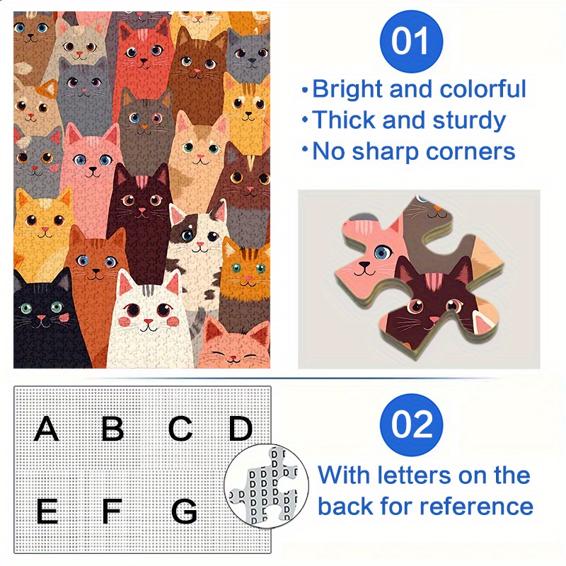 Cat Group Photo 1000pcs Paper Jigsaw Puzzle for Family Fun