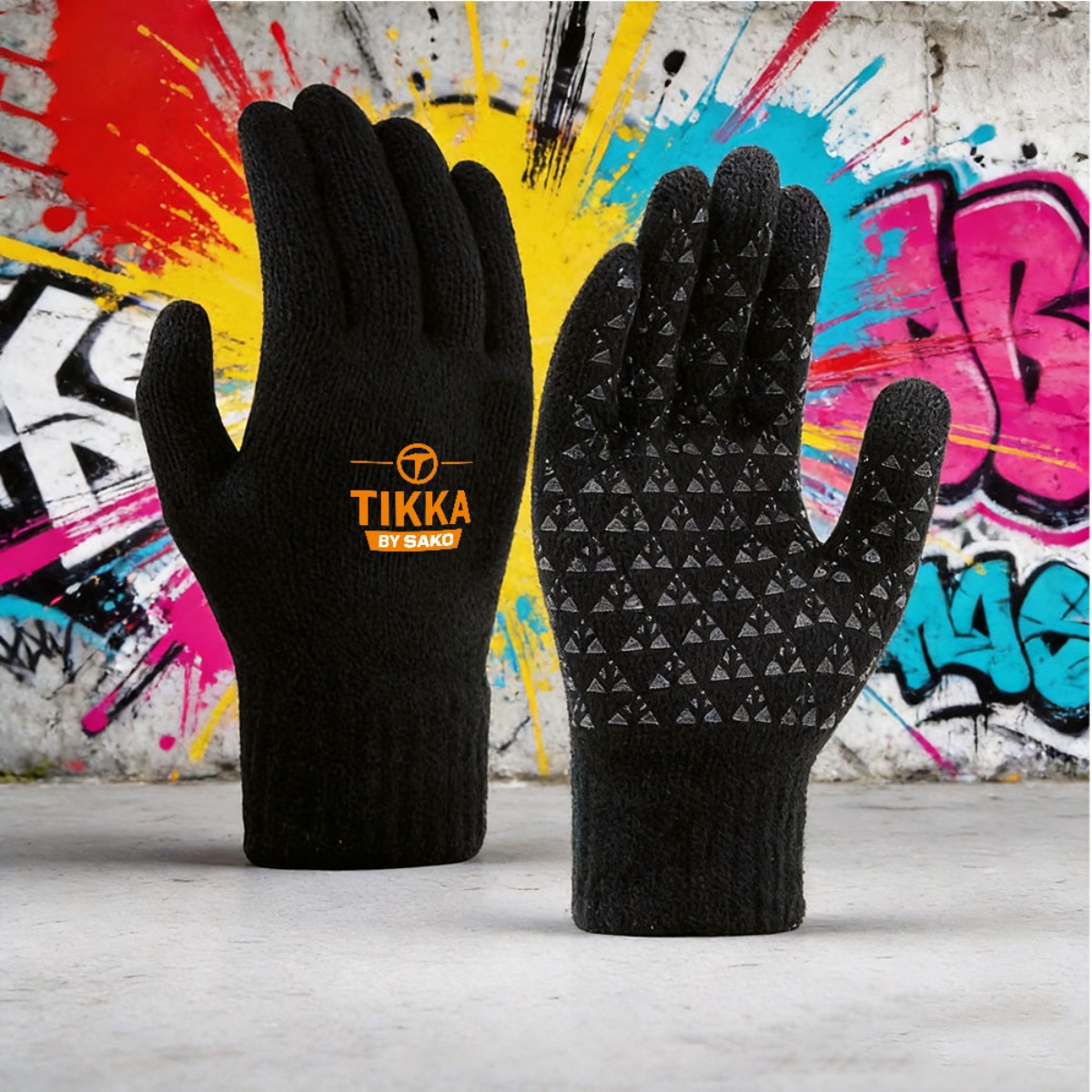 TEMU 2026 New Tikka By Sako Modern Print Gloves Hiking Gloves Soft Lined Gloves Windproof Warm Soft Durable For Driving Running Jogging For Men And