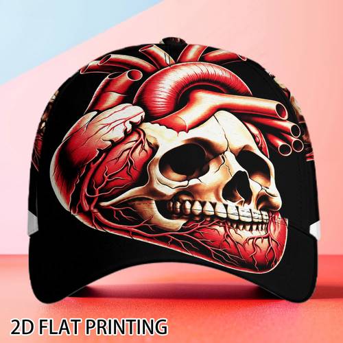 imagen del artículo gorra ajustable 2d con diseño de calavera, y , para diseño de moda estampado completo, protección solar y contra , para , de limpiar, para actividades al aire libre con familiares y . id 6068-2354561162