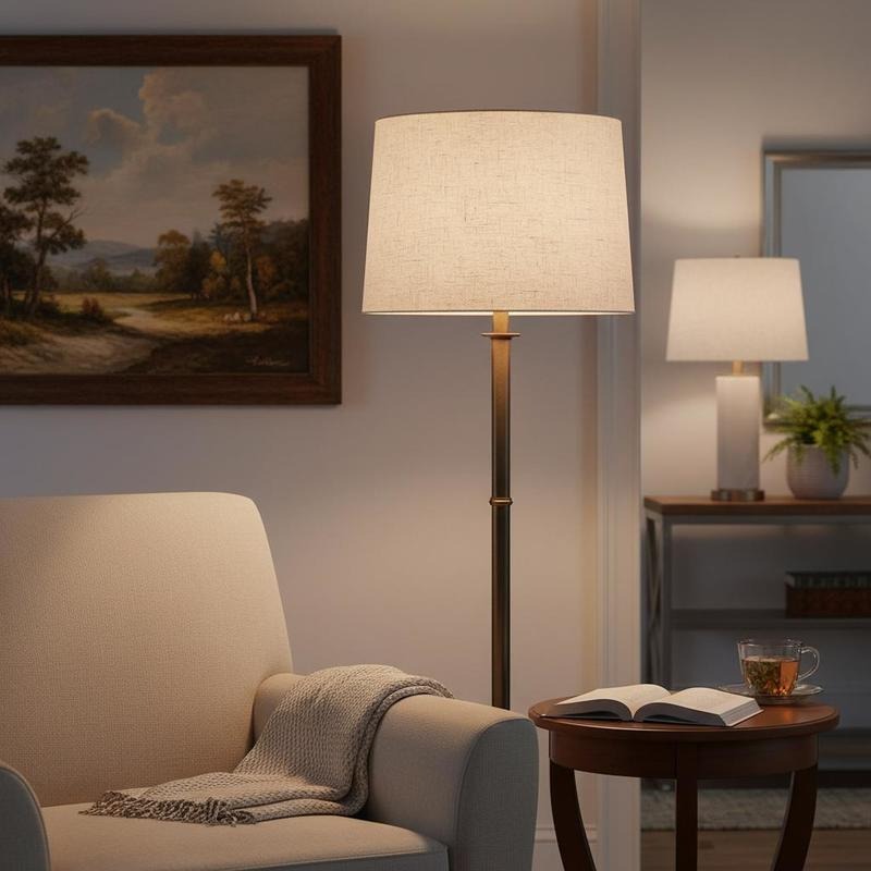 Image of Drum-shaped Lampshade 40 X 40 X 30cm ( Bottom X Height), 2 Replacement Shades Made Of And Pvc, Lampshade With Harp Shape For Table Lamps, Floor Lamps, And Pendant Lights (light)