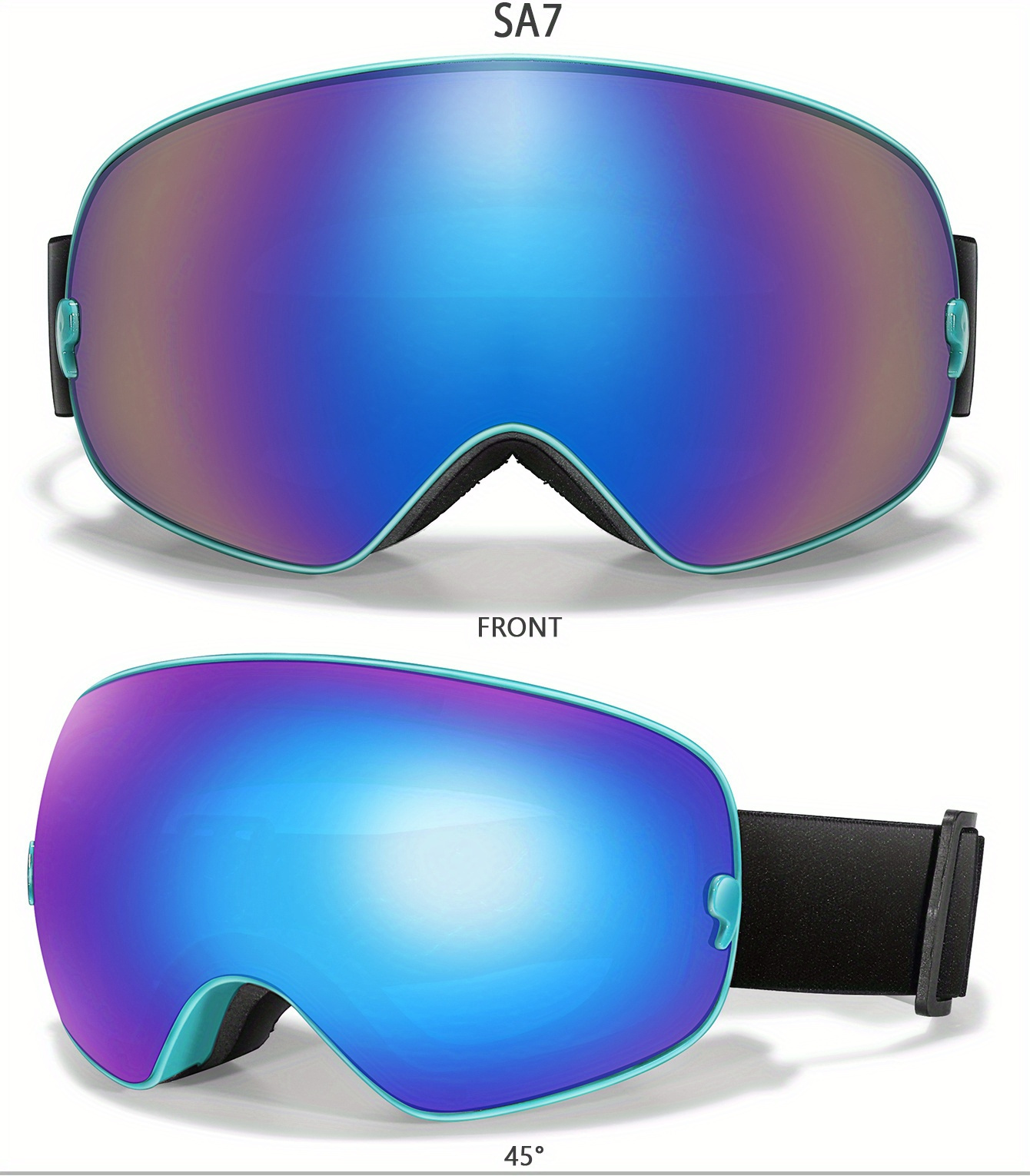 Winter Sports Outdoor Snowboarding Skiing Snow Skiing Goggles TPU Frame Men'S Women'S Teenagers Available, Free Night Vision Lens/Myopia Frame/Goggle One Each