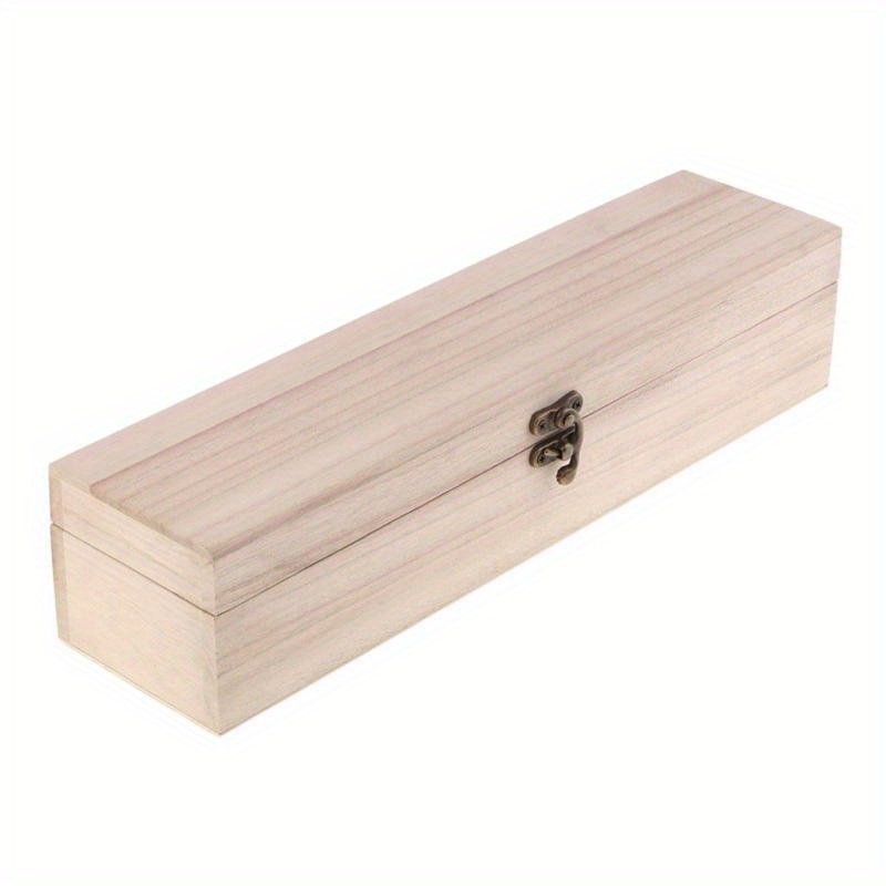 Rectangle Wooden Box Jewelry Storage Box Case With Locking Clasp, Jewelry Boxes