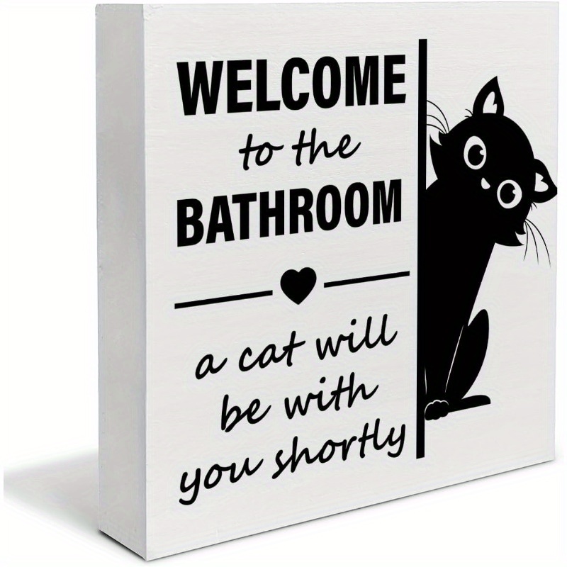thumbnail image 2 of "Remember To Wipe" Funny Bathroom Sign – 5x5 Inch Wood Shelf Sitter Or Wall Art 2 of 6