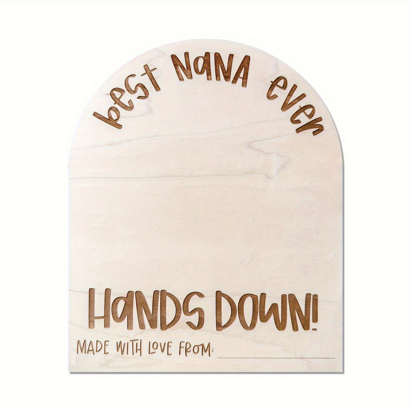 TEMU ["2D Plat] Plaque en bois de 10 pouces pour la fête des mères avec de main, un hommage aux grand-mères, une décoration suspendue pour les