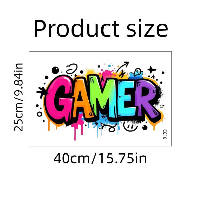 Image of Wall Sticker, A Gamer Wall Decal Featuring Playing Games, Suitable For Bedrooms, , Dormitories, And Home Decor. Self-adhesive Sticker, A Gift And Decoration