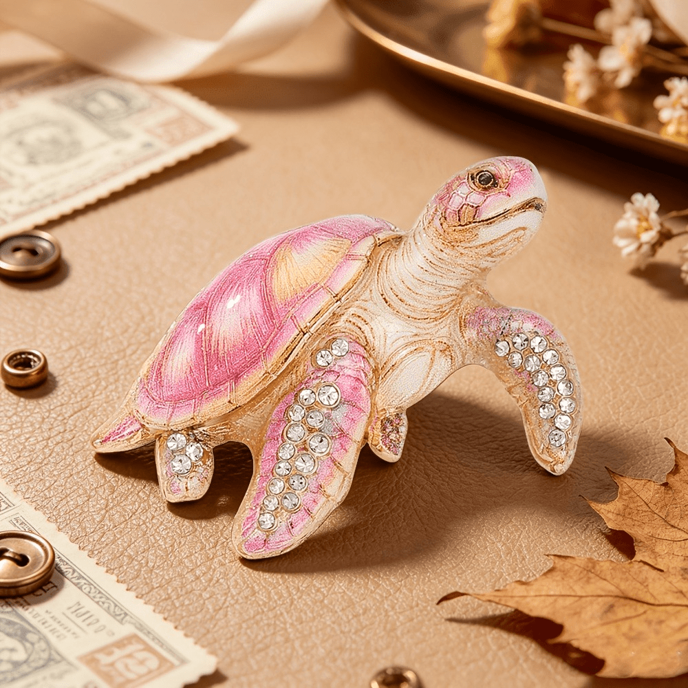 Baroque Elegant Gradient Enamel Turtle Brooch, Gift