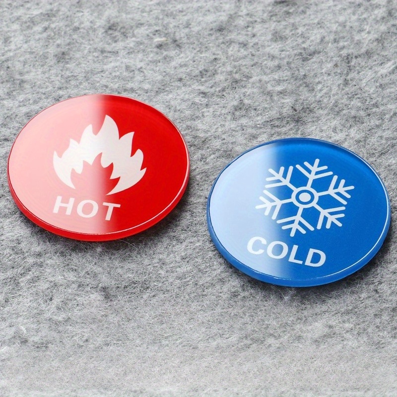 Epoxy Warm en Koud Water Kraan Indicator Stickers Zelfklevende 10 Hot Labels & 10 Koude Labels Voor Keuken Badkamer Kraan Douche Rozet
