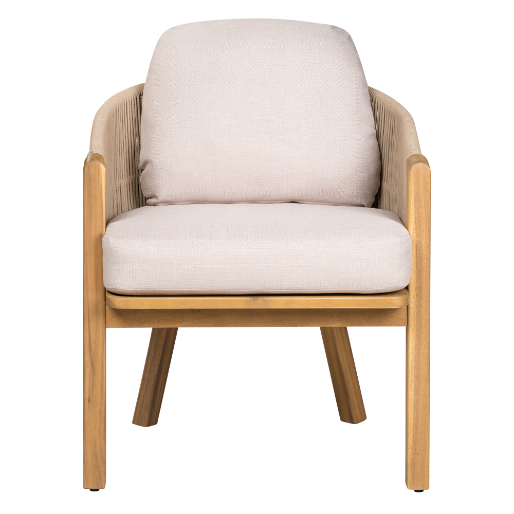 Courtyard Dining Chairs (2pcs Set) Soft Padded Seats Can Be Used As Dining Chairs Or Leisure Chairs With Detachable Cushions Suitable For Various Spatial Environments