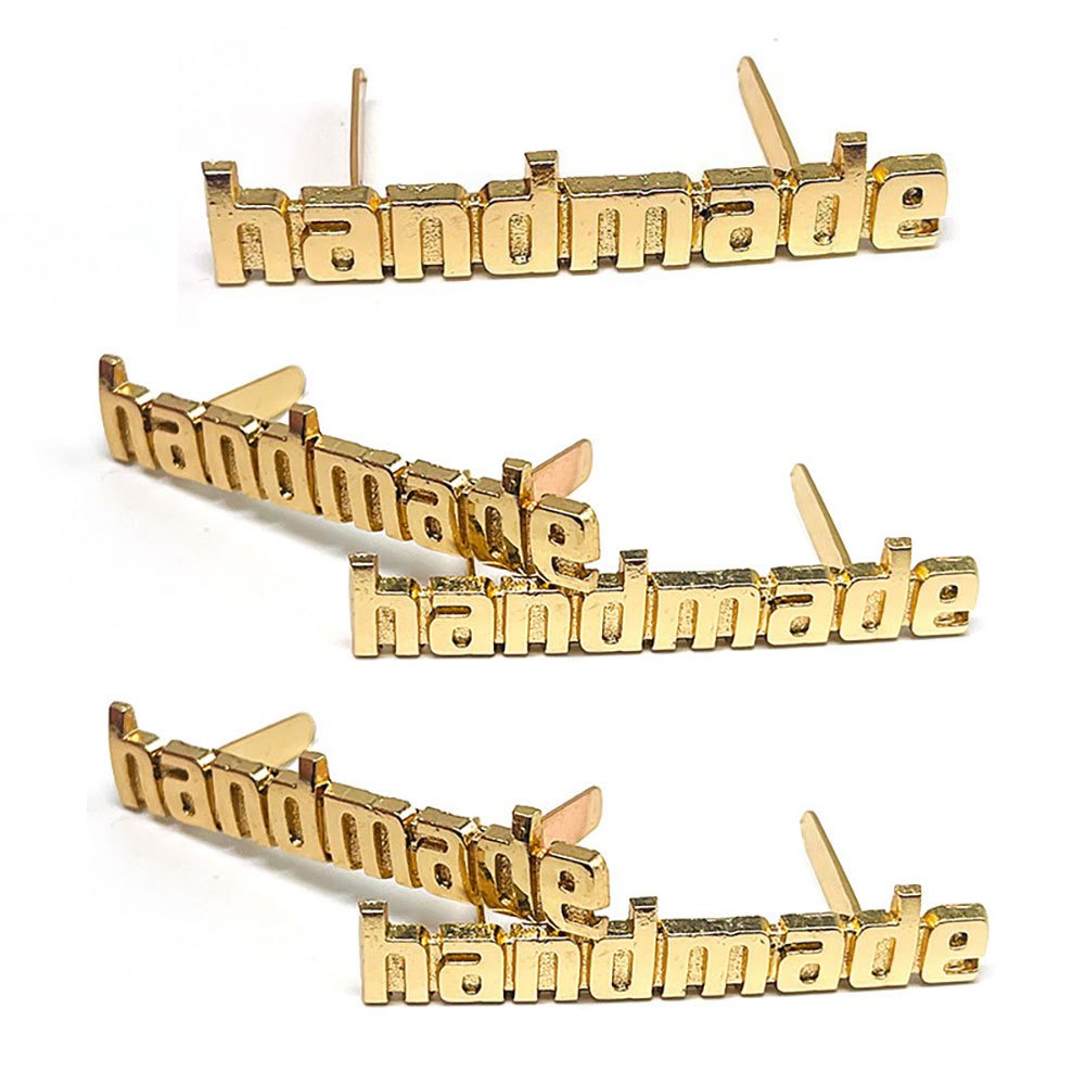 E-shop 5-teilige Metall Handmade Etiketten für , Geldbörsen, Kleidung – Rechteckige Legierungsetiketten für DIY Näharbeiten, Taschenhardware-Zubehör
