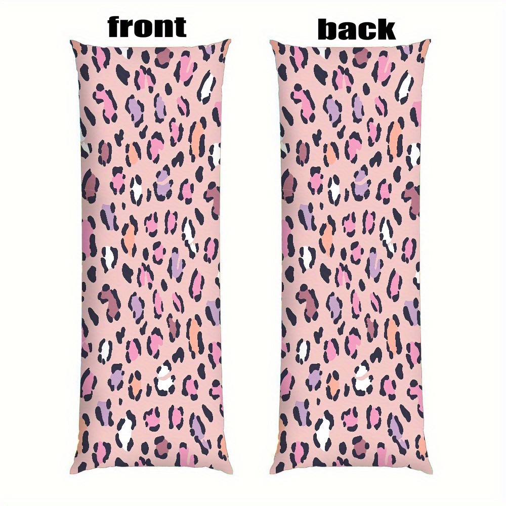 TEMU Cuscino multifunzione a stampa leopardata con supporto per tutto il corpo, 20x54 pollici, reversibile, design moderno, materiale in poliestere,