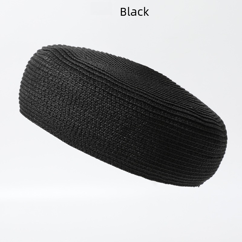 TEMU Lightweight And Comfortable Straw Beret Hat In Multiple Colors, Suitable For And Outdoor Travel