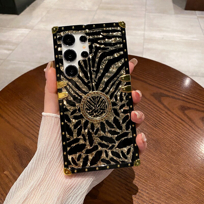 TEMU Phone Case - Fashion Ring Holder Case Suitable For Galaxy S26 Ultra/s25 Ultra/s24 Ultra/s23 Ultra With Anti-drop Large Holes, And High-end Feel,
