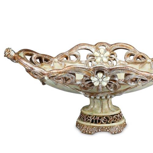 9 tall polyresin decorative fruit bowl