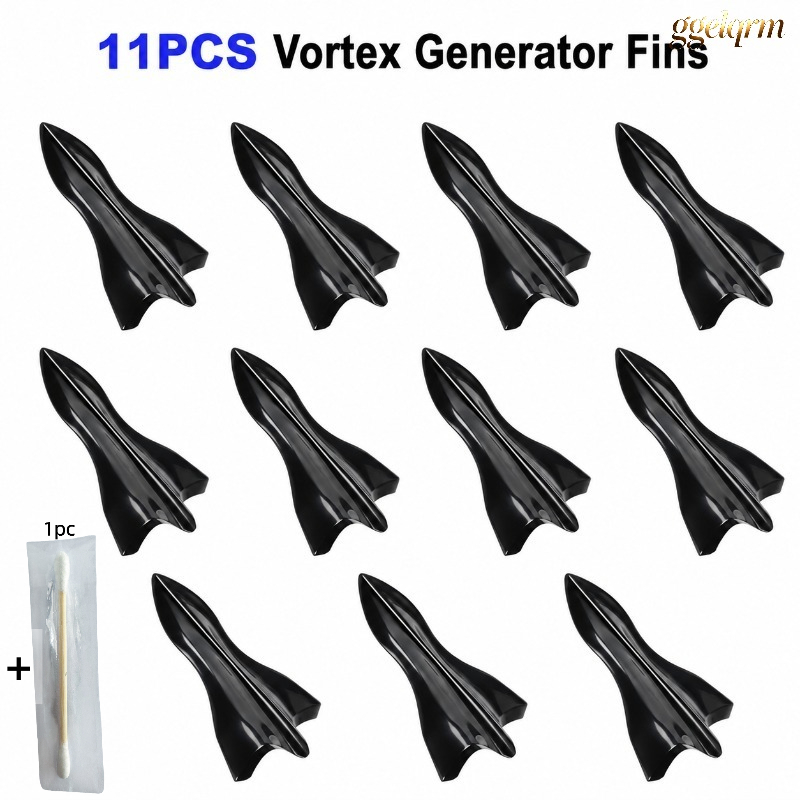 TEMU 11pcs Universal Car Roof Vortex Generators, Spoiler Wing Aerodynamic Kit, Exterior Trim Styling Additions For Cars & Suvs And 1pc Cleaning Stick
