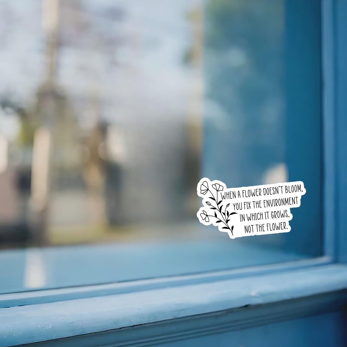 Inspirierende Autismus-Aufkleber – 'When A Flower Doesn't Bloom' – Wasserdichte Vinyl-Sticker Für Flasche & Laptop