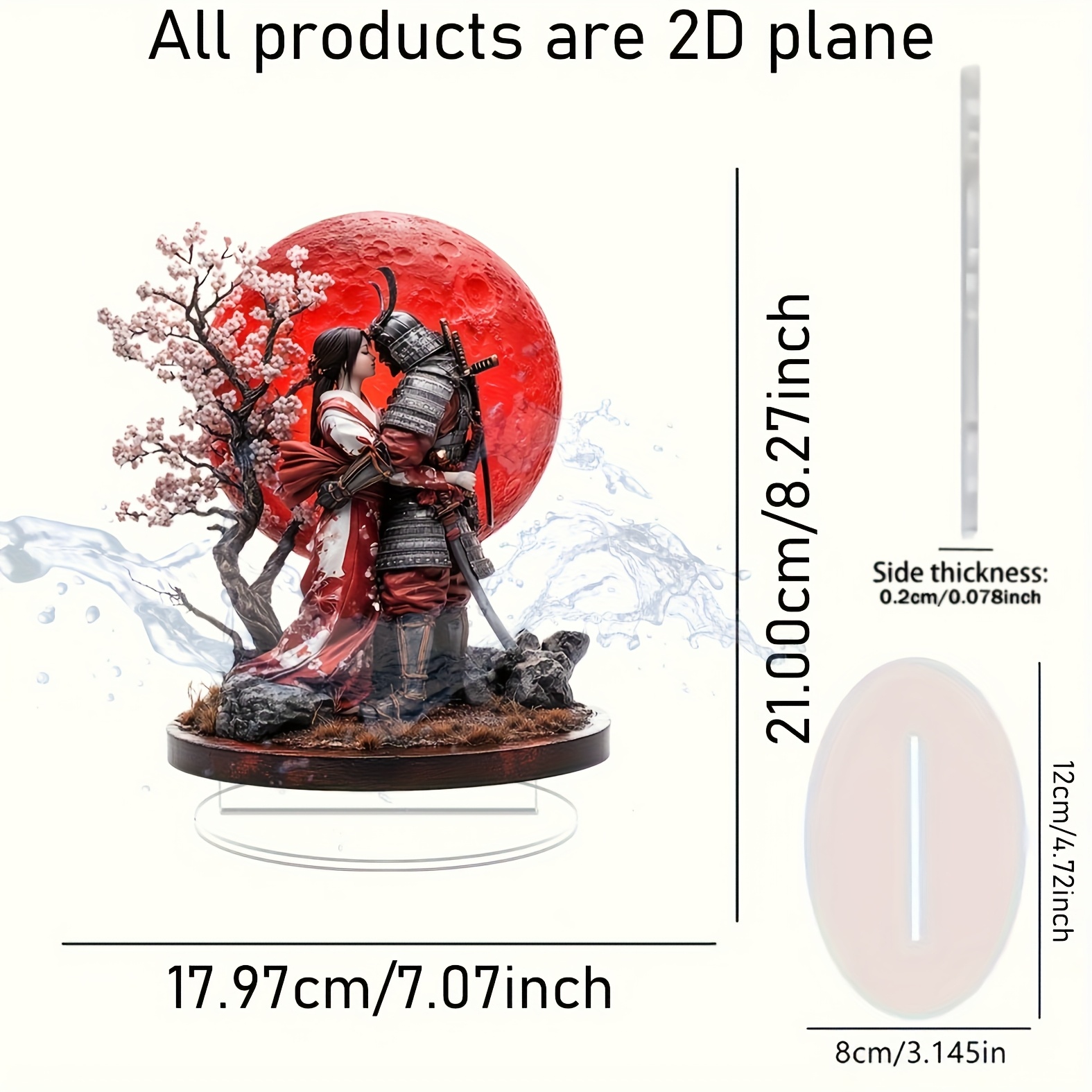TEMU 2d Flat, 1 Bohemian Acrylic And Geisha Statue - Versatile Home And Window Decoration, Suitable For Parties, Desktop Displays, And Holiday Gifts,